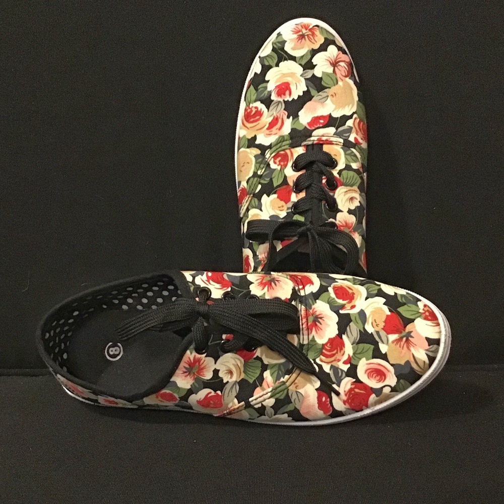 Bobbie Brooks floral sneakers. NWT